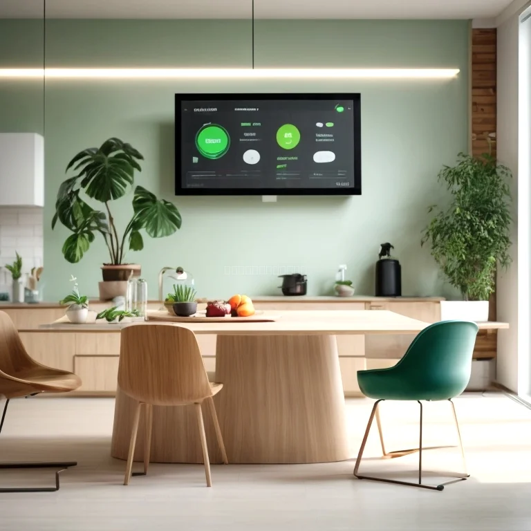 Smartes KI-Gerät im Wohnzimmer